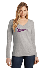 Load image into Gallery viewer, Quest Global - District ® Women’s Very Important Tee ® Long Sleeve V-Neck